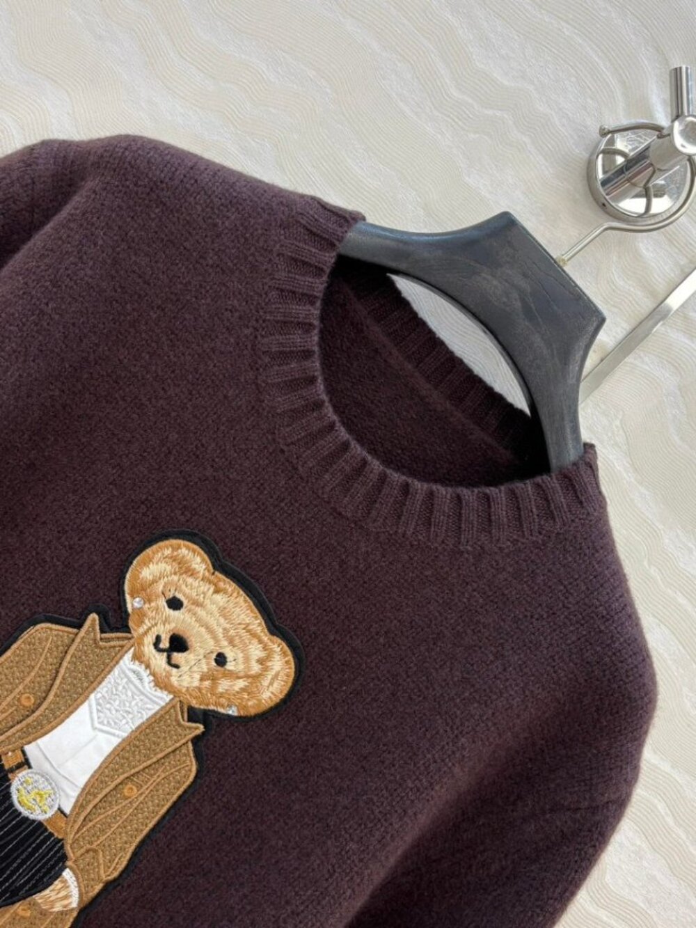 Polo Ralph Lauren Brown Bear Knit Sweater - Picture 4 of 6